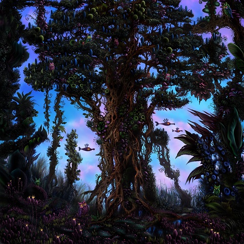 Silhouette of a hiker at sunset